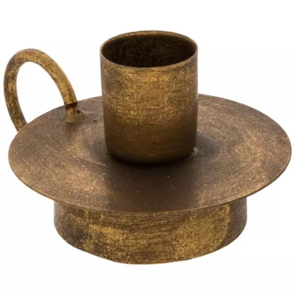 Antique Gold Taper Candle Holder
